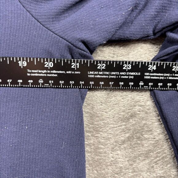 Crown & Ivy Women Top Navy Blue Queen Bee Patch Layer Shirt Peplum 0X XL C214 - Picture 6 of 10